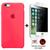 Kit Capa Capinha Case + Película Privacidade 3d Tela Compatível iPhone 6 / 6S Rosa-coral