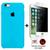 Kit Capa Capinha Case + Película Privacidade 3d Tela Compatível iPhone 6 / 6S Azul-piscina