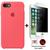 Kit Capa Capinha Case + Película Privacidade 3d Tela Compatível iPhone SE 2020 - 2ª Geração Rosa-coral