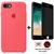 Kit Capa Capinha Case + Película Privacidade 3d Tela Compatível iPhone SE 2020 - 2ª Geração Rosa-coral