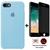 Kit Capa Capinha Case + Película Privacidade 3d Tela Compatível iPhone SE 2020 - 2ª Geração Azul-bebê