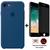 Kit Capa Capinha Case + Película Privacidade 3d Tela Compatível iPhone SE 2020 - 2ª Geração Azul-horizonte