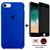 Kit Capa Capinha Case + Película Privacidade 3d Tela Compatível iPhone SE 2020 - 2ª Geração Azul-royal
