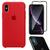 Kit Capa Capinha Case + Película Tela 3D + Película Câmera Compatível Com iPhone X / XS Vermelho