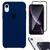 Kit Capa Capinha Case + Película Tela 3D + Película Câmera Compatível Com iPhone XR Azul-meia-noite