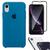 Kit Capa Capinha Case + Película Tela 3D + Película Câmera Compatível Com iPhone XR Azul-safira