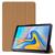Kit Capa Capinha Case Smart Para Tablet Galaxy Tab A7 T500 T505 Couro Aveludada High Premium + Pelicula Marrom claro