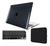 Kit Capa Case Compativel Com Macbook NEW AIR 15.3" A2941 M2 A3114 M3 + Capa Neoprene + Pelicula de Teclado Black Diamond