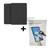 Kit Capa de iPad Pro 12.9 6ª, 5ª, 4ª geração  + Película Fosca Paperlike Sensaçao de Papel - Smart Case Protetora c Espaço para Caneta Stylus Pen Preto
