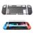 Kit Capa de Proteção + Película Vidro para Nintendo Switch Silicone Fumê