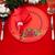 Kit Capa de Sousplat Estampado Natalina c/ Guardanapos Mesa Posta Jogo Americano 10 Lugares - Decoração Natal Laço Vermelho
