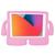 Kit Capa Ipad 7 7ª Geração A2197 A2198 A2200 Infantil Macia Emborrachada Durável + Pelicula Rosa Claro