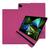 Kit Capa Ipad Pro 12.9 5ª Geração 2021 Case Couro Giratória Reforçada Acabamento Premium + Pelicula Pink
