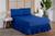 Kit Capa Protetor de Colchão Casal Impermeável + 2 Protetor de Travesseiro + Saia Box com Elástico Ajustável azul  