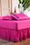 Kit Capa Protetor de Colchão King Impermeável + 2 Protetor de Travesseiro + Saia Box com Elástico Ajustável pink