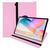 Kit Capa Tablet Galaxy Tab S6 Lite P610 P615 10.4 Polegadas Case Couro Giratória Premium + Pelicula Rosa Claro
