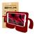 Kit Capa Tablet Philco 7 Ptb7rrg Tela 7 Polegadas Infantil Macia Resistente Anti Impacto + Pelicula Vermelha