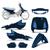 Kit Carenagem Completo Original Pro Tork Honda Biz 100 1998 1999 2000 2001 2002 2003 2004 2005 AZUL BISCAIA 1998 - 1999