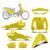 Kit Carenagem Completo Original Pro Tork Honda Biz 100 1998 1999 2000 2001 2002 2003 2004 2005 AMARELO SOLAR 1998 - 1999