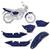 Kit Carenagem Conjunto Roupa Pro Tork 3 Peças Moto Titan 125 2000 A 2004 Fan 2005 A 2008 AZUL NOTURNO 2000