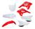 Kit Carenagem Crf230 Com Number F21 E Adesivo Amx Vermelho - Branco - Branco