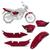 Kit Carenagem Moto Fan 125 2005 a 2008 Original Pro Tork VERMELHO GUARÚ 2007