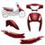 Kit Carenagem Peças Plásticas Conjunto Pro Tork Moto Honda Biz 125 2006 a 2010 VERMELHO CARUARU 2006