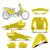 Kit Carenagem Pro Tork Moto Biz 100 1998 1999 2000 2001 2002 2003 2004 2005 Completo Modelo Original AMARELO SOLAR 1998 - 1999