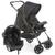 Kit Carrinho de Bebê Galzerano Milano com Bebê Conforto Grid Preto Cobre