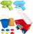 Kit Carrinho De Praia Infantil E 2 Lançadores De Água Com Acessórios Arminha De Brinquedos GGB E DM Toys Vermelho 1