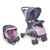 Kit Carrinho E Bebê Conforto Travel System Baby Style Rosa