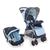 Kit Carrinho E Bebê Conforto Travel System Baby Style Azul