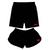 Kit Casal Bermudas Combinando Shorts Iguais Moda Praia Preto vermelho