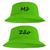 Kit Casal Chapéu Bucket Hat Estampado Mozao Verde