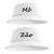 Kit Casal Chapéu Bucket Hat Estampado Mozao Branco