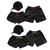 Kit Casal Com 4 Shorts Tactel Adultos + 2 Bonés Aba Curva Preto boné preto