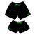 Kit Casal Shorts Iguais Moda Praia Bermudas Combinando Top Preto forever verde