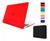 Kit Case Compatível Com Macbook New Air 15.3 A2941 M2 A3114 M3 + Capa Neoprene Vermelho Fosco