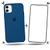 Kit Case + Película de Vidro 3D Compatível Com iPhone 11 Azul-caribe