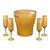 Kit Celebration Cooler + 4 Taças de Espumante Dourado