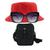 Kit Chapéu Bucket, Bolsa Pochete Shoulder E Oculos De Sol - MD-07 Vermelho