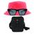Kit Chapéu Bucket, Bolsa Pochete Shoulder E Oculos De Sol - MD-10 Rosa neon
