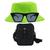 Kit Chapéu Bucket, Bolsa Pochete Shoulder E Oculos De Sol - MD-10 Verde neon