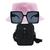 Kit Chapéu Bucket, Bolsa Pochete Shoulder E Oculos De Sol - MD-12 Rosa claro