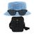 Kit Chapéu Bucket, Bolsa Pochete Shoulder E Oculos De Sol - MD-13 Azul claro