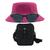 Kit Chapéu Bucket, Bolsa Pochete Shoulder E Oculos De Sol - MD-13 Pink