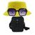 Kit Chapéu Bucket, Bolsa Pochete Shoulder E Oculos De Sol MD-14 Amarelo