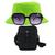 Kit Chapéu Bucket, Bolsa Pochete Shoulder E Oculos De Sol MD-14 Verde neon