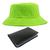 Kit Chapéu Bucket Hat E Carteira Masculina Pequena Com Compartimento Para Cédulas, Porta Documentos Verde neon