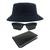 Kit Chapéu Bucket, Óculos de Sol Retangular Esporte E Carteira Masculina MD-01 Azul escuro